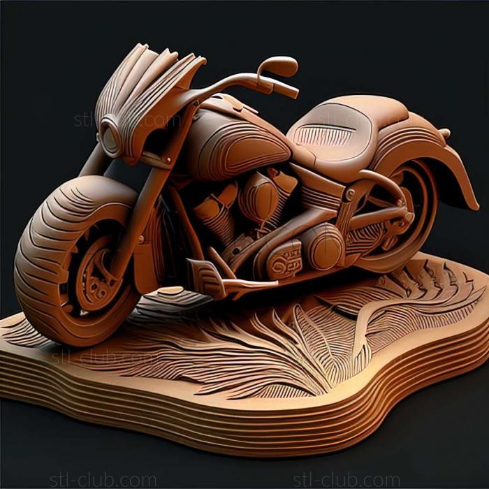 3D модель Kawasaki VN1700 Voyager Custom (STL)